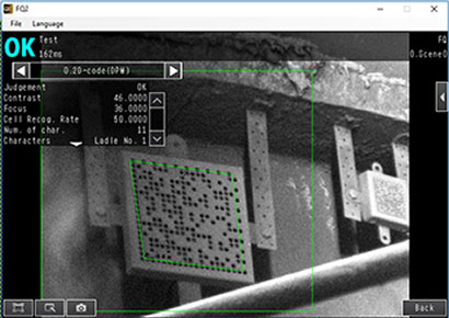 2D Optical matrix plates affixed to ladles