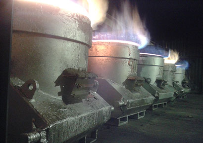 RFID Tags affixed to ladles